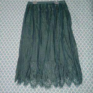 Xhiliration Lace Skirt (Light teal) Size Medium